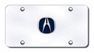 Acura Logo License Plate - Blue Fill - Vanity Tag