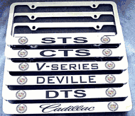 Cadillac logo license plate frame