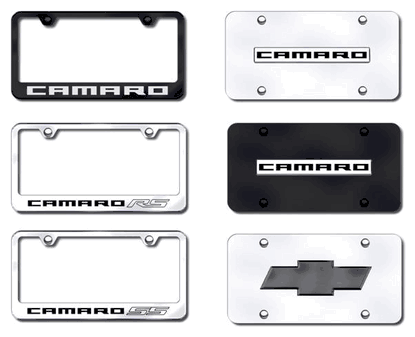 Camaro RS, SS, Z-28 License Plates and Frames