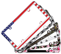 Colorful Polycarbonate Insert License Plate Frames