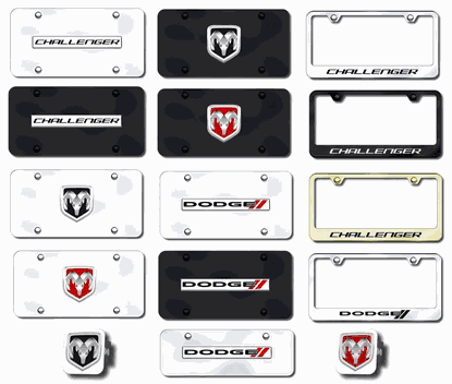 Dodge Challenger License Plates and Frames