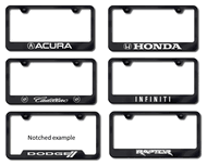 Etched Black License Plate Frames