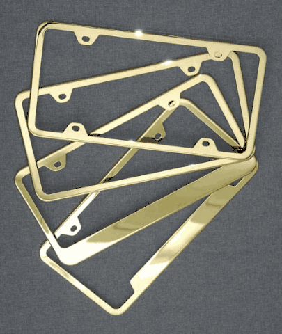 Gold License Plate Frames