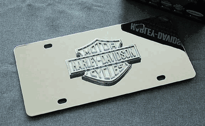 Harley Davidson Plain Chrome License Plate