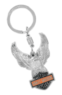 Harley-Davidson Eagle Atop Color Bar & Shield Logo Key Chain