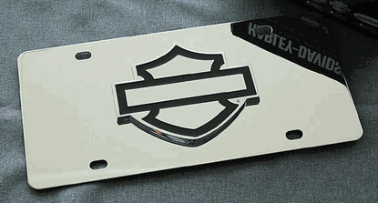 Harley Davidson Outline shield license plate