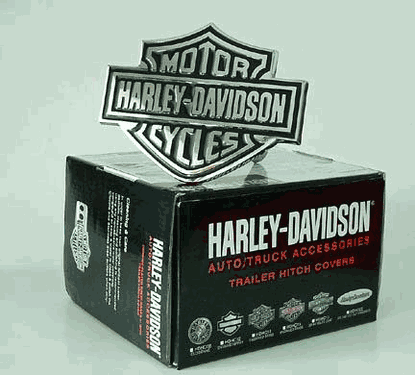 Harley Davidson Hitch Cover 1 1/4" size - Black/Chrome