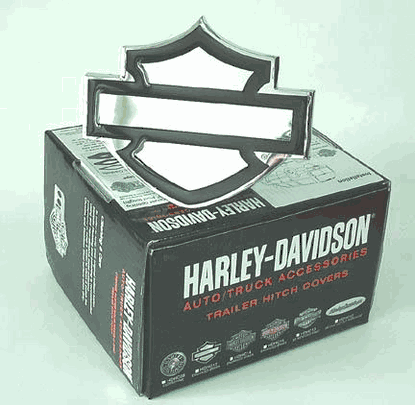 Harley Davidson Black Outline Hitch Cover