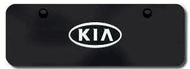 Kia Logo Half Size Black License Plate