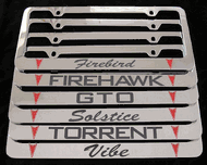 Pontiac logo license plate frame