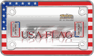 USA Flag Motorcycle License Plate Frame