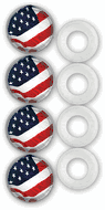 USA Flag Screw Cap Covers - Fastener Caps