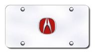 Acura Logo License Plate - Red Fill - Vanity Tag