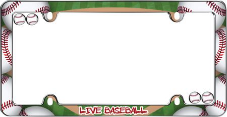 Basebasll License Plate Frame