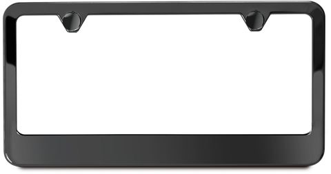 Black Pearl Stainless Steel License Plate Frames - 2 Hole Wide