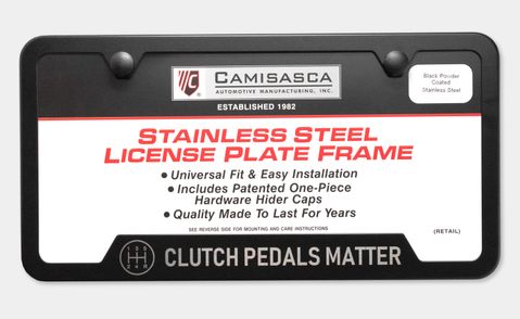 Clutch Pedal Matters License Plate Frame