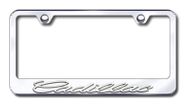 Cadillac 3D License Plate Frames - Chrome Name on Chrome Frame