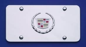 Cadillac Chrome Logo License Plate