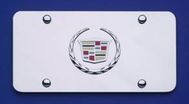 Cadillac Chrome Logo License Plate