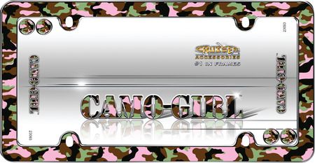 Camo-Girl License Plate Frame