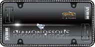 Diamondesque Matte Black and Clear License Plate Frame