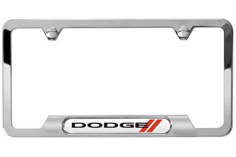 Dodge License Plate Frame - Polished Stainless