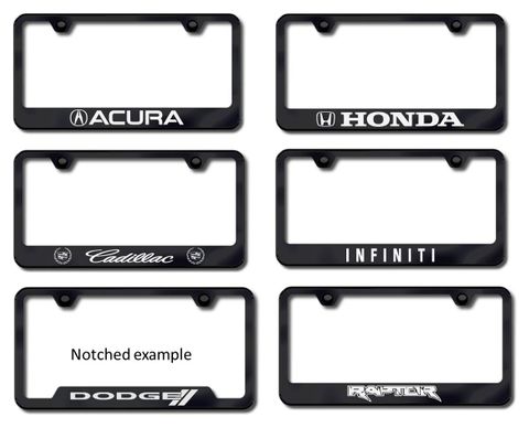 Etched Black License Plate Frames