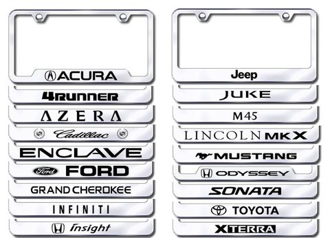 Etched License Plate Frame