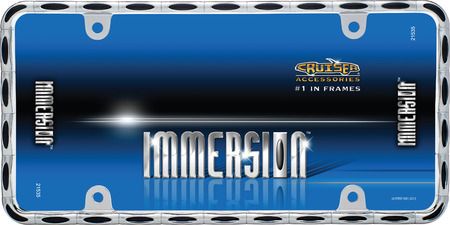 Immersion License Plate Frame