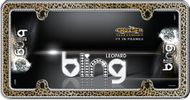 Leopard Bling License Plate Frame