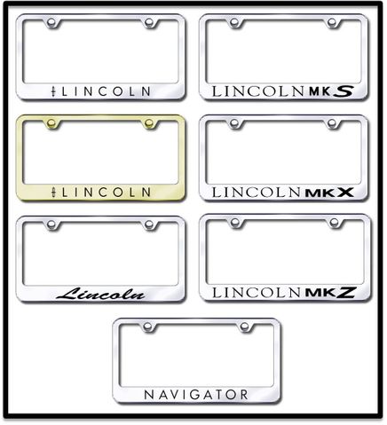 Lincoln License Plate Frames (Tag Holders)