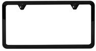 Matte Black Stainless Steel License Plate Frames   - 2 Hole Thin