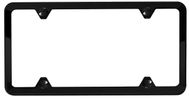 Matte Black Stainless Steel License Plate Frames - 4 Hole Thin