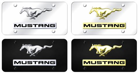 Mustang Name and Logo Front License Plates