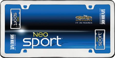 Neo Sport Chrome License Plate Frame