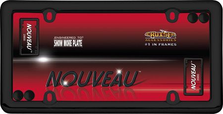 Nouveau Black License Plate Frame