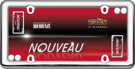 Nouveau Chrome License Plate Frame