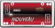 Nouveau Chrome License Plate Frame