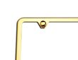 Polished Gold Titanium finish over Stainless Steel License Plate Frame - 2 Hole Thin