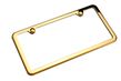 Polished Gold Titanium finish over Stainless Steel License Plate Frame - 2 Hole Thin