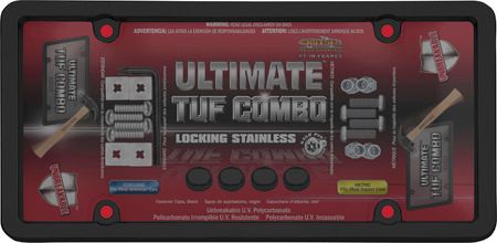 Ultimate Tuf Combo, Black/Smoke License Plate Frame