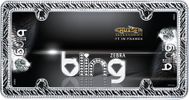 Zebra Bling License Plate Frame